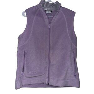 Columbia Womens Sapphire Sky Fleece Vest Sz M Lavender Full Zip Gorpcore